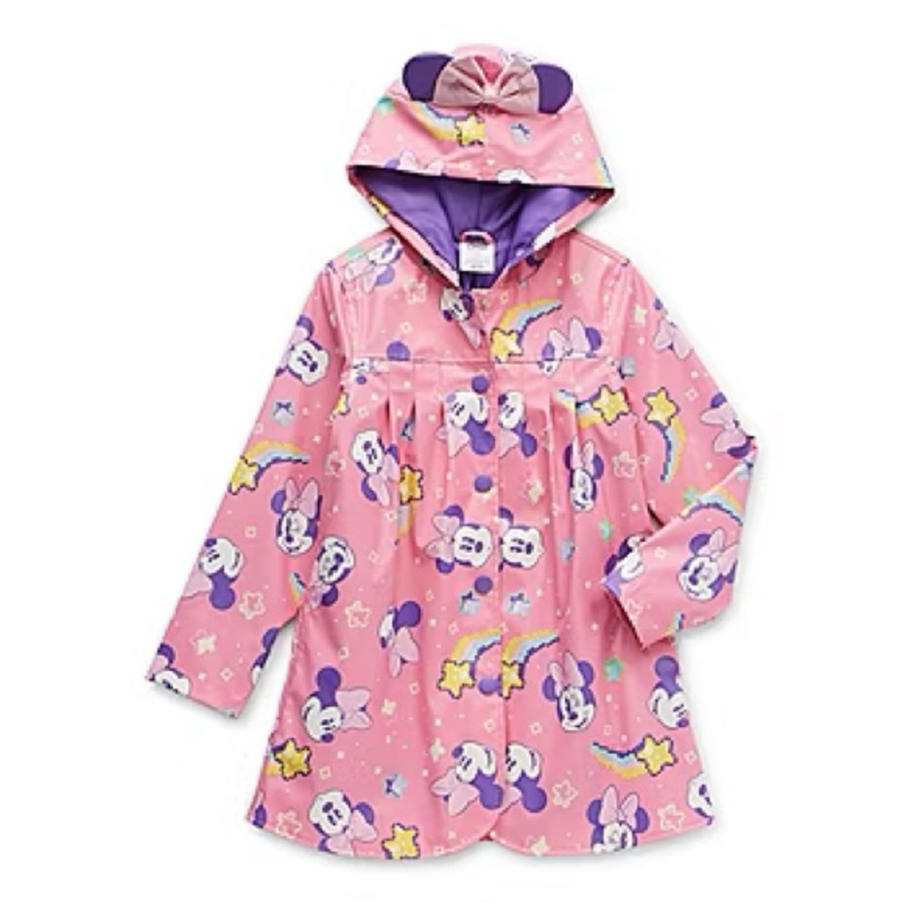 Disney Store Minnie Mouse Girls Lightweight Raincoat